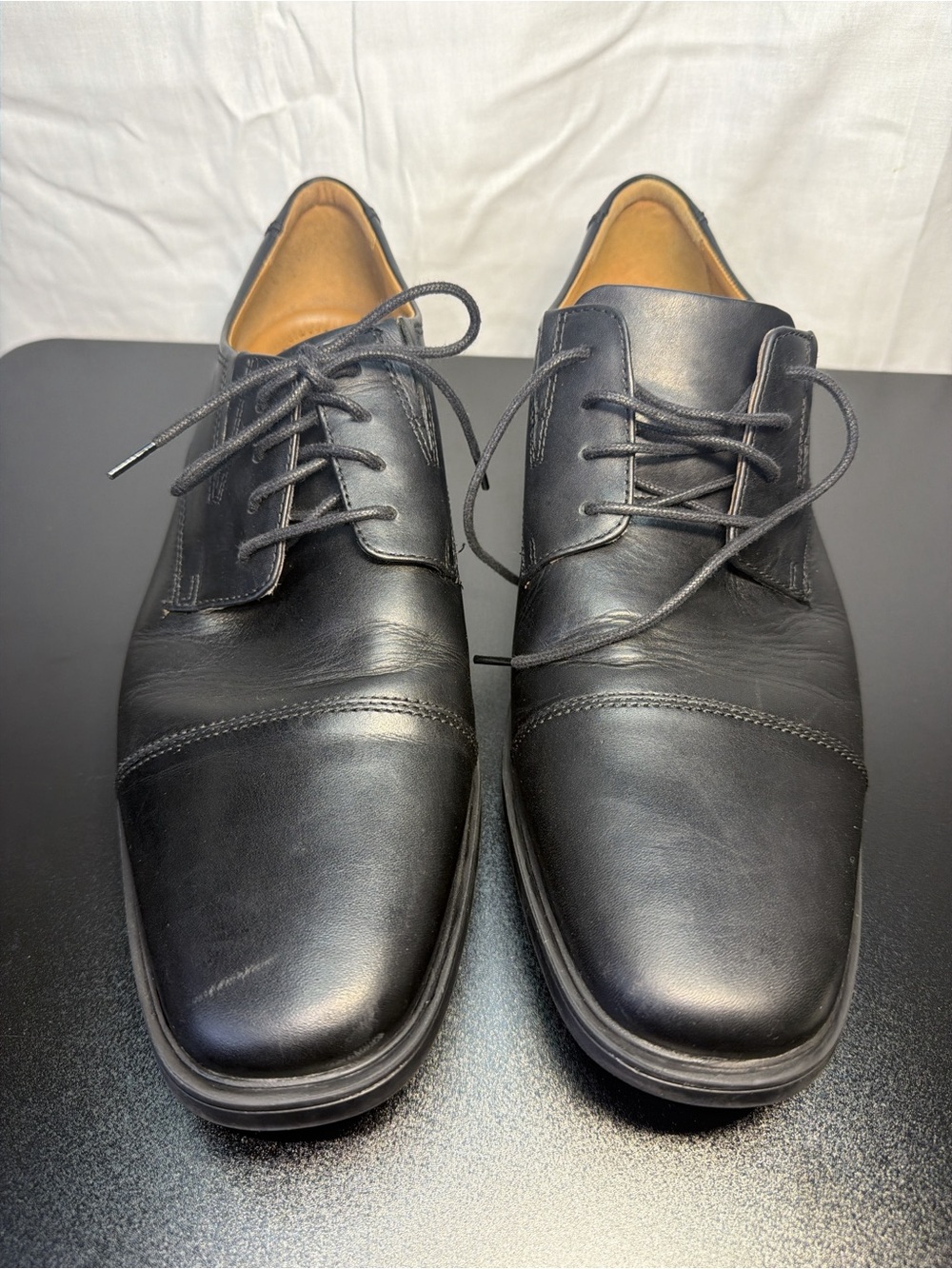 Clarks Tilden Cap Oxford Mens Lace-Up Shoes Black 13 M